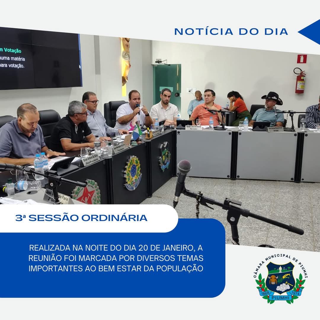 3ª SESSÃO ORDINÁRIA