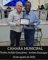 ADILSON GONÇALVE RECEBE HOMENAGEM ESPECIAL DA CÂMARA MUNICIPAL