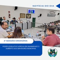 CÂMARA APROVA AUMENTO PARA OS SERVIDORES MUNICIPAIS