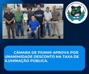 CÂMARA APROVA POR UNANIMIDADE DESCONTO NA TAXA DE ILUMINAÇÃO PÚBLICA 
