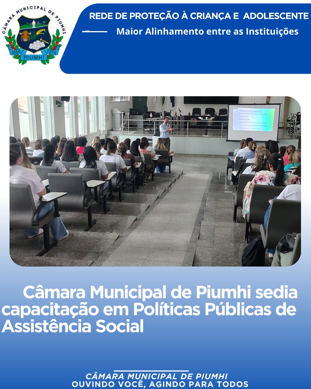 CÂMARA MUNICIPAL SEDIA CAPACITAÇÃO EM POLÍTICAS PÚBLICAS DE ASSISTÊNCIA SOCIAL