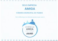 Câmara Piumhi recebe selo Empresa Amiga
