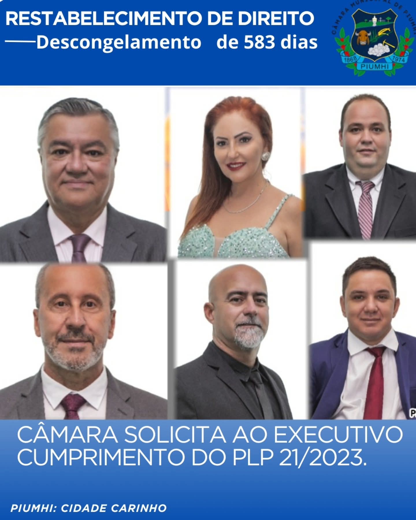 CÂMARA SOLICITA AO EXECUTIVO CUMPRIMENTO DO PLP 21/2023