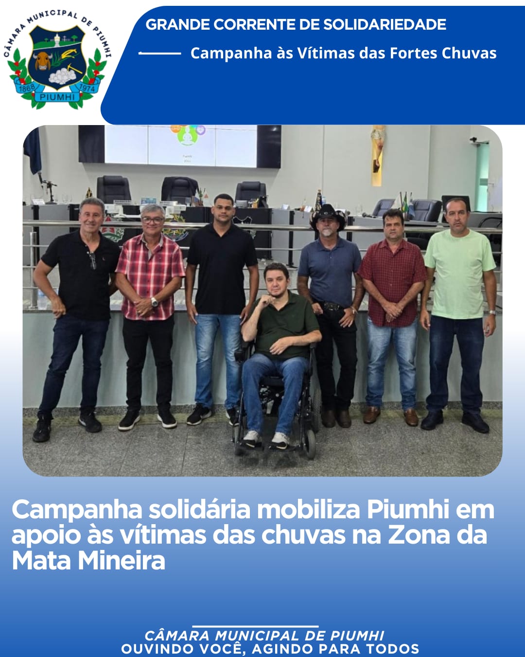 CAMPANHA SOLIDÁRIA MOBILIZA PIUMHI EM APOIO ÀS VÍTIMAS DAS CHUVAS NA ZONA DA MATA MINEIRA