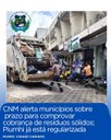 CNM ALERTA MUNICÍPIOS SOBRE PRAZO PARA COMPROVAR COBRANÇA DE RESÍDUOS SÓLIDOS: Piumhi já está regularizada. CNM ALERTA MUNICÍPIOS SOBRE PRAZO PARA COMPROVAR COBRANÇA DE RESÍDUOS SÓLIDOS: Piumhi já está regularizada.
