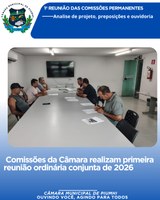 COMISSÕES DA CÂMARA REALIZAM 1ª REUNIÃO ORDINÁRIA CONJUNTA DE 2026