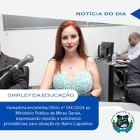 CRIAÇÃO DE ANIMAIS DE GRANDE PORTE NA ZONA URBANA NA MIRA DE VEREADORA