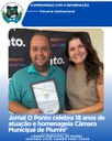 JORNAL O PONTO CELEBRA 18 ANOS DE ATUAÇÃO E HOMENAGEIA CÂMARA MUNICIPAL DE PIUMHI