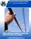 OFÍCIO SOLICITA PROVIDÊNCIAS SOBRE FIOS SOLTOS EM POSTES DE ENERGIA