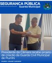 PRESIDENTE DA CÂMARA RECEBE PROJETO DE CRIAÇÃO DA GUARDA CIVIL MUNICIPAL DE PIUMHI