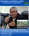 PRESIDENTE DA CÂMARA SOLICITA REVITALIZAÇÃO DE ESTRADA RURAL NA REGIÃO DA ÁGUA LIMPA