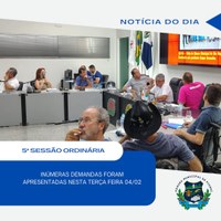 QUINTA SESSÃO ORDINÁRIA