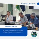 RELATÓRIO DA SAÚDE É APRESENTADO NA CAMARA MUNICIPAL