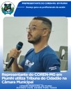 REPRESENTANTE DO COREN-MG EM PIUMHI UTILIZA TRIBUNA DO CIDADÃO NA CÂMARA MUNICIPAL