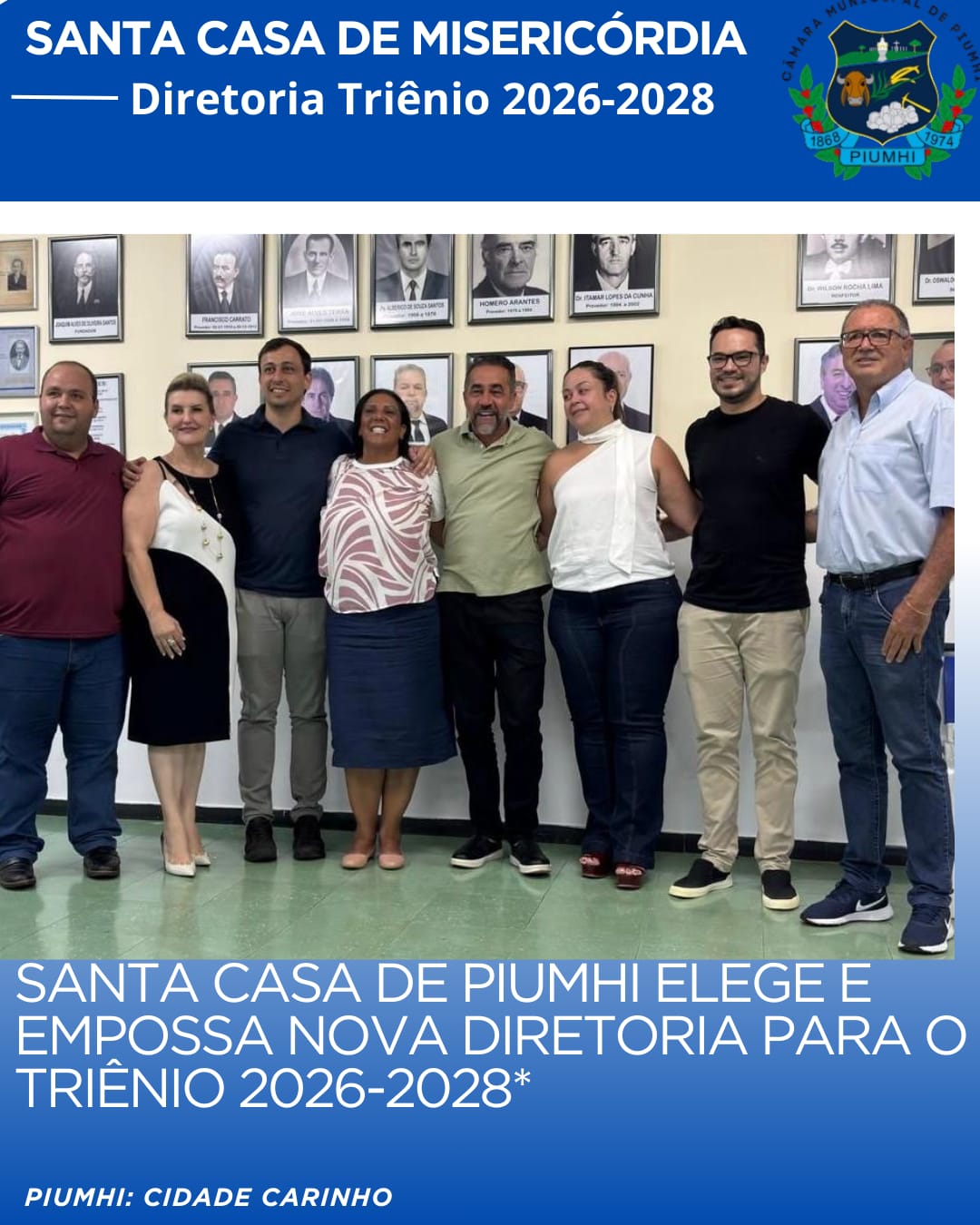 SANTA CASA DE PIUMHI ELEGE E EMPOSSA NOVA DIRETORIA PARA O TRIÊNIO 2026-2028