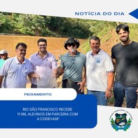 SÃO FRANCISCO RECEBE 11 MIL ALEVINOS