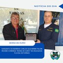 SARGENTO  DA MARINHA CARLOS GUILHERME FALONI RECEBE COMENDA "BOINA DE OURO" NA DELEGACIA FLUVIAL DE FURNAS SARGENTO  DA MARINHA CARLOS GUILHERME FALONI RECEBE COMENDA "BOINA DE OURO" NA DELEGACIA FLUVIAL DE FURNAS