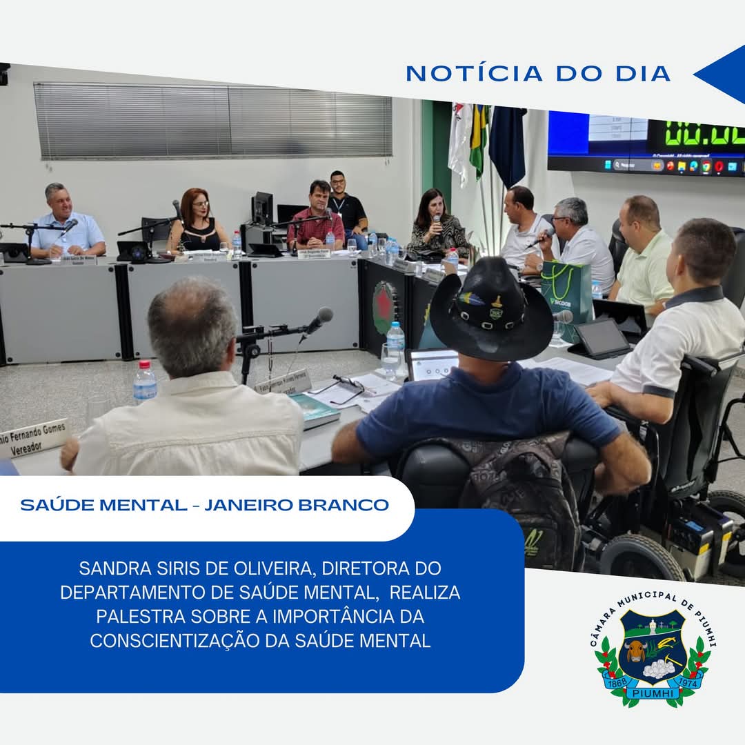 SAÚDE MENTAL FOI O TEMA NA CÂMARA MUNICIPAL