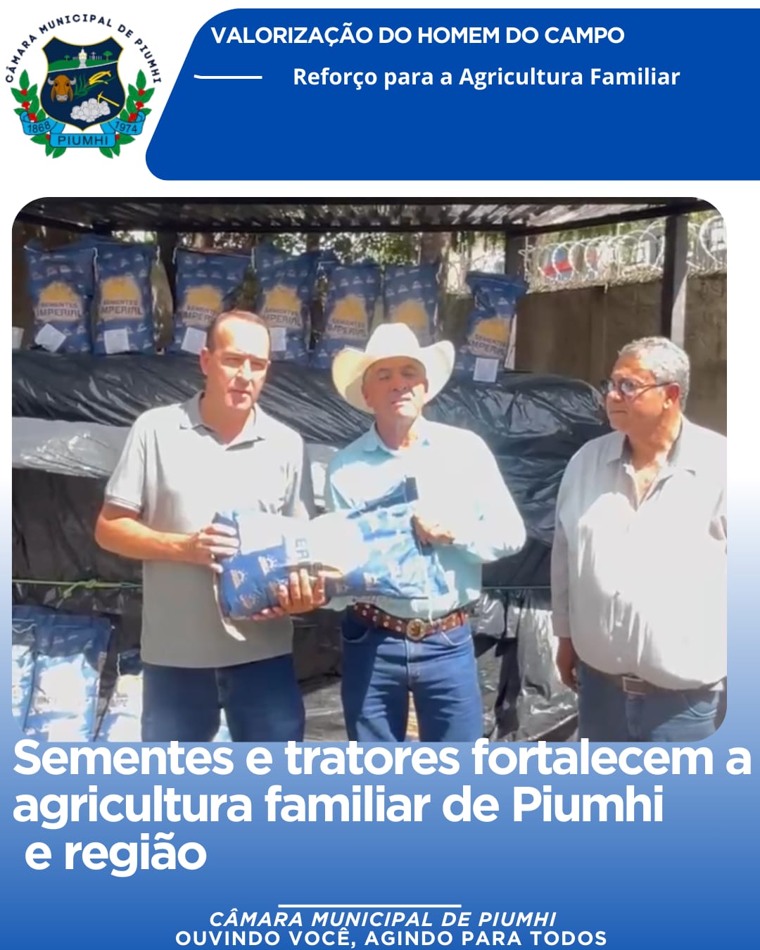 SEMENTES E TRATORES FORTALECEM A AGRICULTURA FAMILIAR DE PIUMHI E REGIÃO