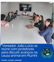 VEREADOR JOÃO LÚCIO SE REÚNE COM PROTETORES PARA DISCUTIR AVANÇOS NA CAUSA ANIMAL EM PIUMHI VEREADOR JOÃO LÚCIO SE REÚNE COM PROTETORES PARA DISCUTIR AVANÇOS NA CAUSA ANIMAL EM PIUMHI