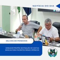 VEREADOR QUER CESTA BÁSICA PARA PACIENTES QUE FAZEM HEMODIÁLISE