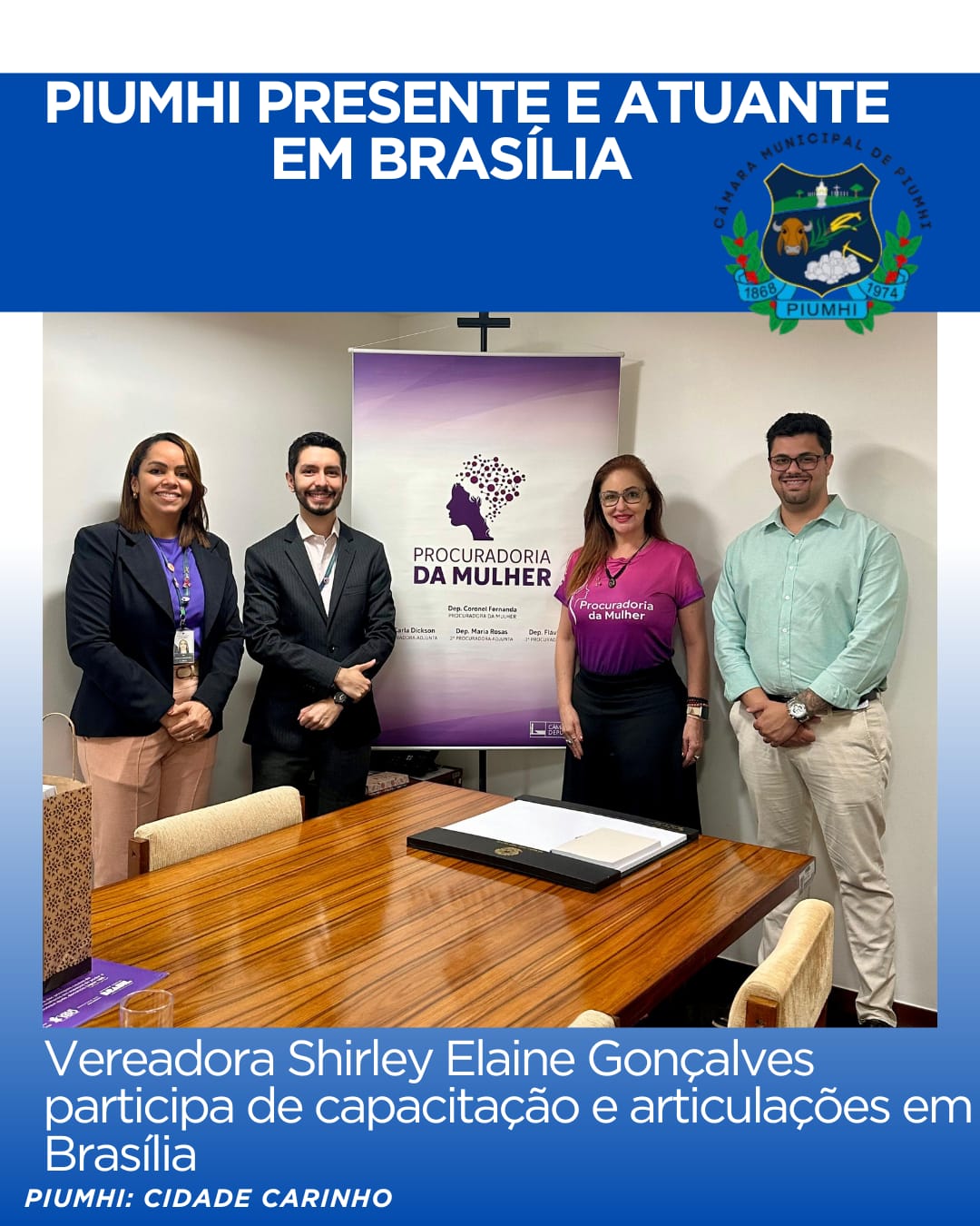 VEREADORA SHIRLEY ELAINE GONÇALVES PARTICIPA DE CAPACITAÇÃO E ARTICULAÇÕES EM BRASÍLIA 