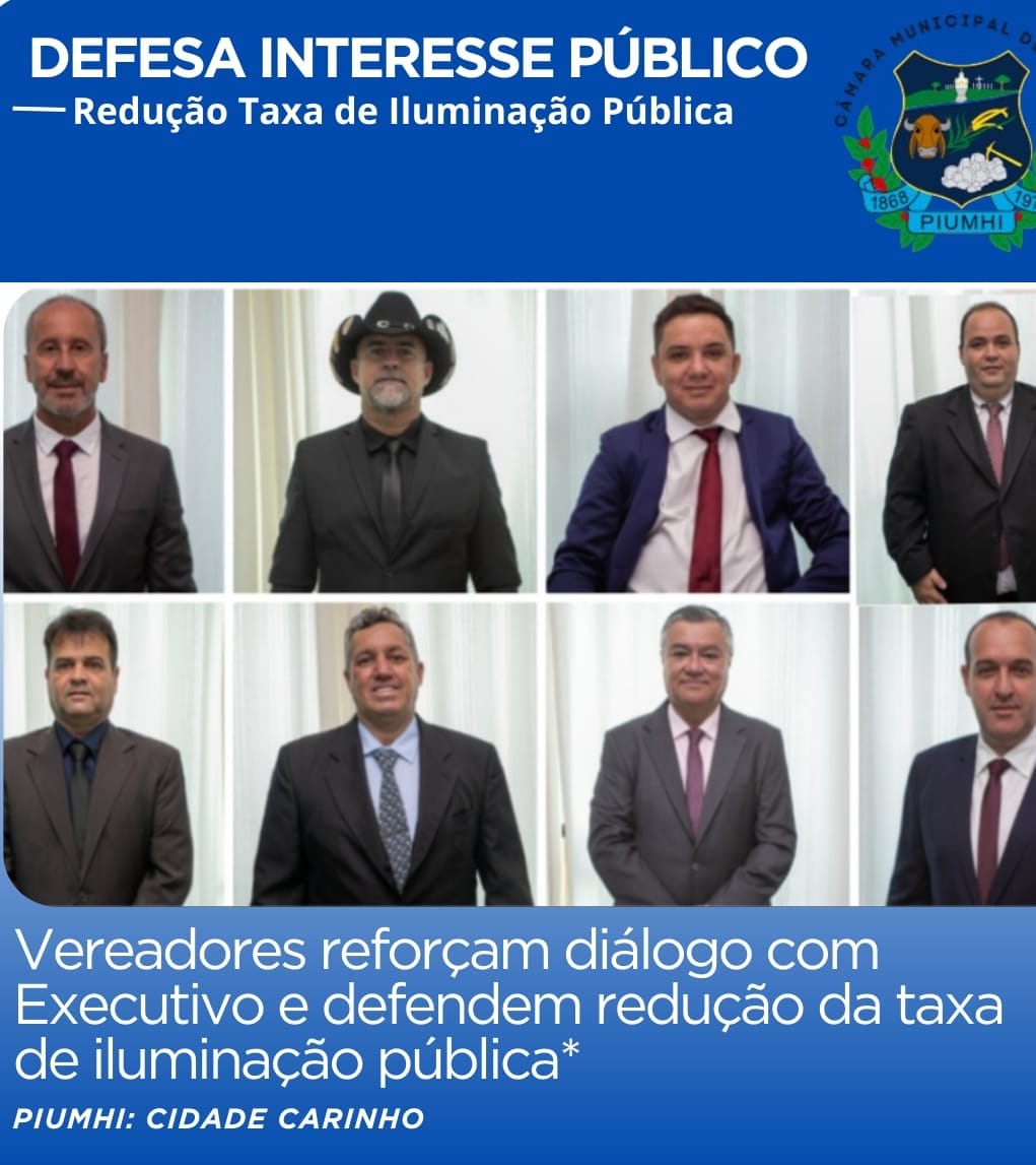 VEREADORES REFORÇAM DIÁLOGO COM EXECUTIVO E DEFENDEM REDUÇÃO DA TAXA DE ILUMINAÇÃO PÚBLICA