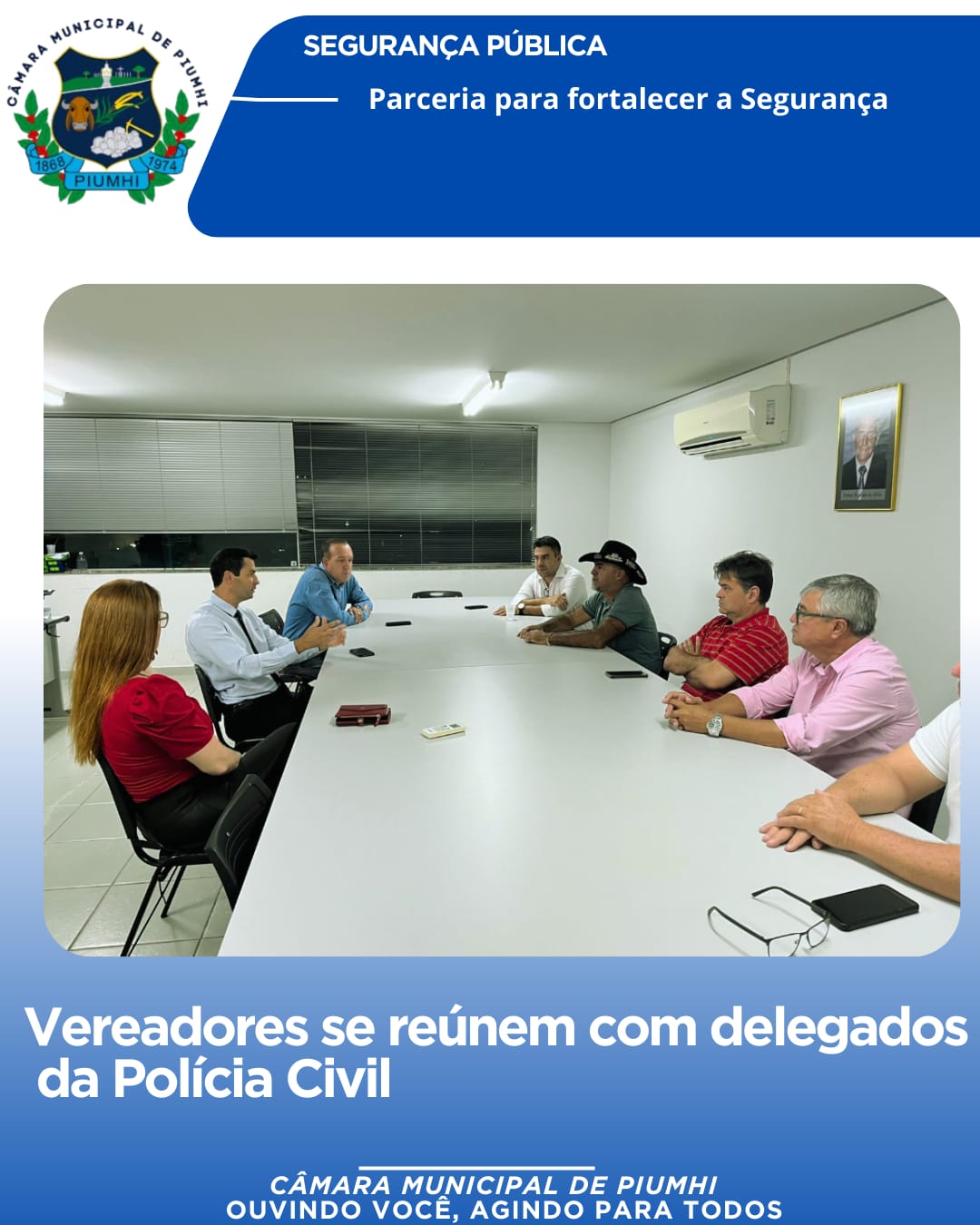 VEREADORES SE REÚNEM COM DELEGADOS DA POLÍCIA CIVIL